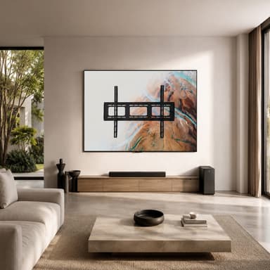 PM 1160FW fixed TV bracket installed on a wall