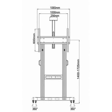 AF-100 TV Cart Drawing