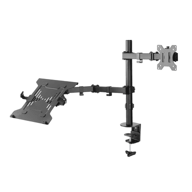 Side View of SH 0240KN Articulating Double Monitor Mount