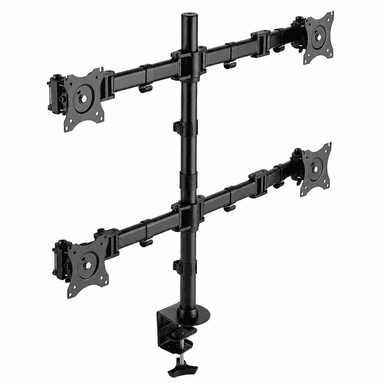 Side Profile of SH C048 Articulating Quad Monitor Mount