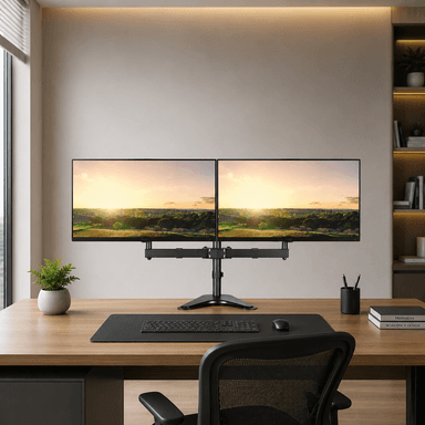 SH M0011C Articulating Double Monitor Arm Scenery Image