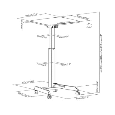 SH WS07 TV Cart Drawing