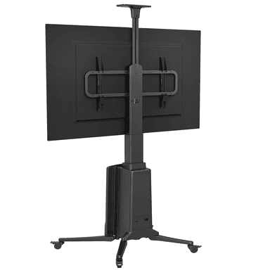 Front And Back View of SH TW85 Motorized TV Cart