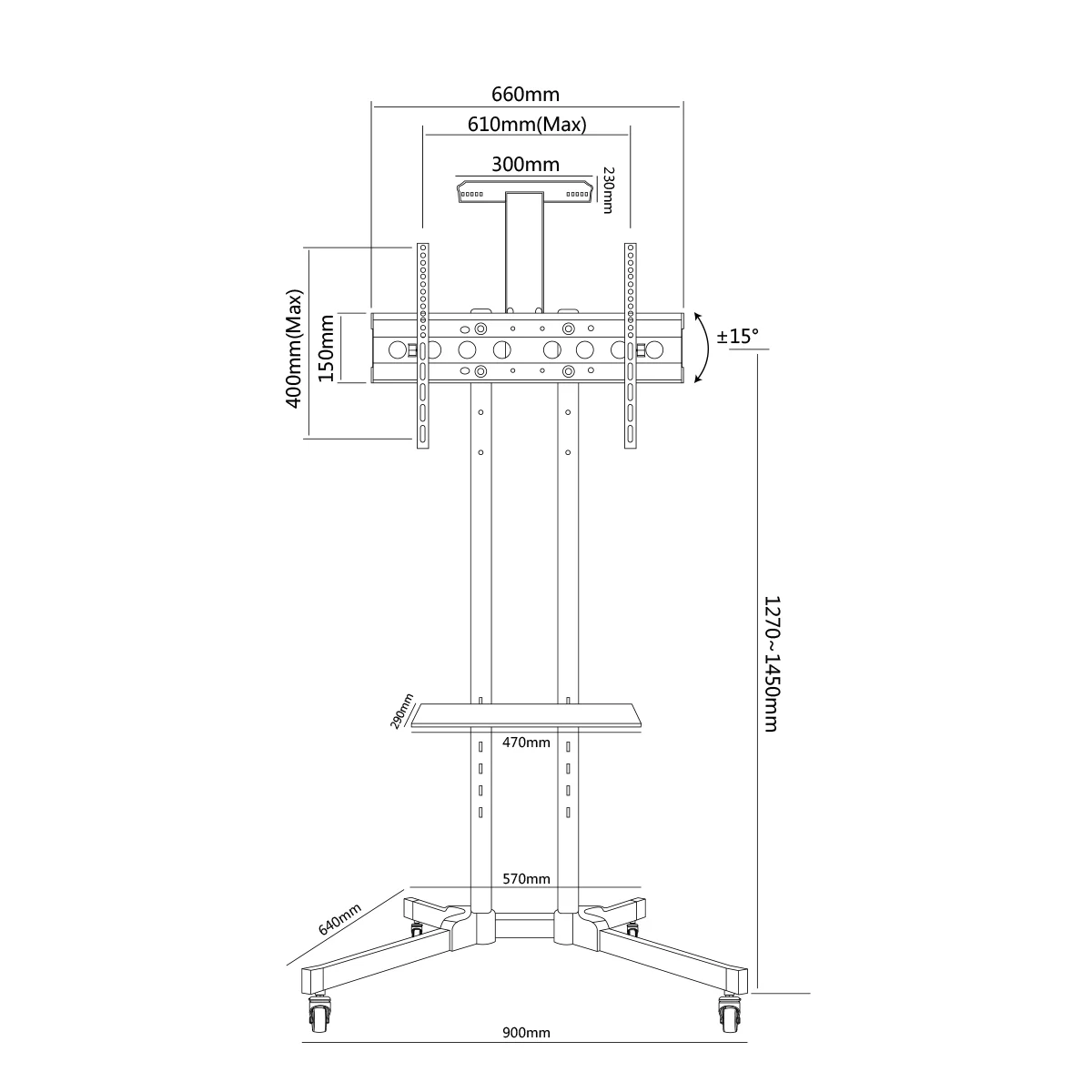 TV cart or trolley