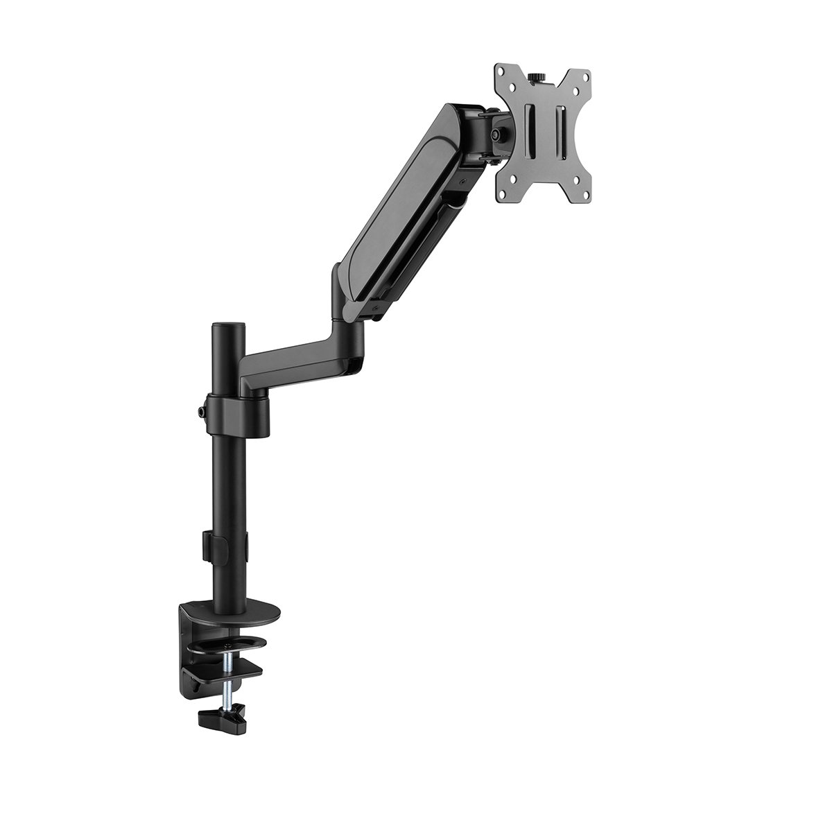 Single Monitor Pole-Mounted Gas Spring Monitor Arm