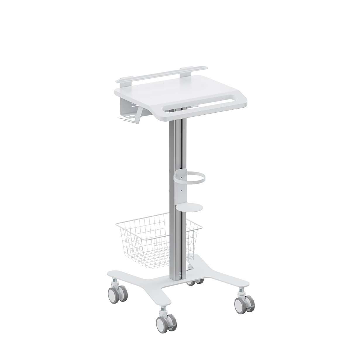 Multi-Storage Modular Medical Cart with Anti-Theft Laptop Holder