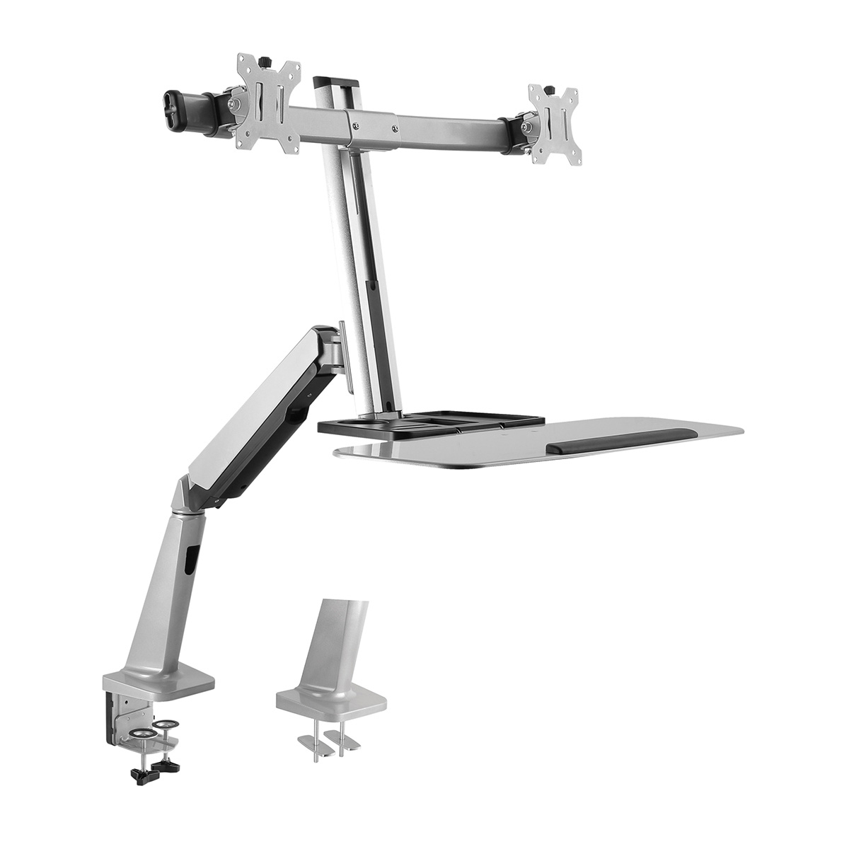 Dual Screen Premium Gas Spring Computer Desk-Top  Mount